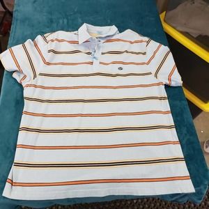Kirra mens Blue Stripe Short Sleeved Collare Polo Shirt Size 2XL XXL 100% Cotton